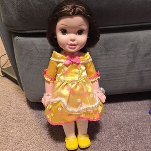 Belle Princess Doll in Yellow Dress with Pink Accents